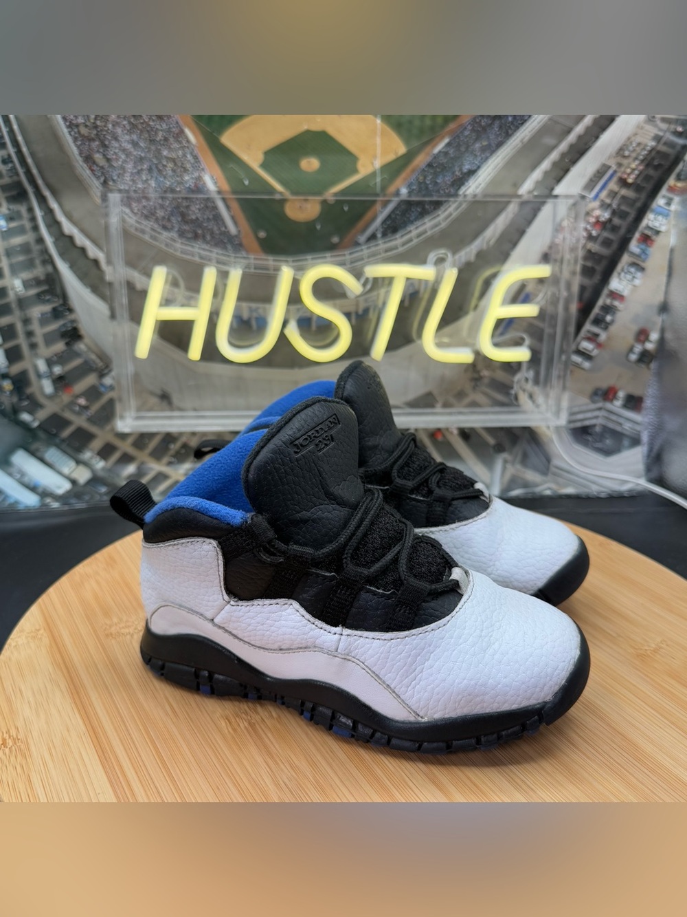 Jordan 10 Retro Toddler ‘Orlando’ White/Black/Blue SIZE 10C